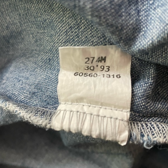 Levi's Vintage‎ 1993 Denim Shirt Size M - Picture 4 of 5